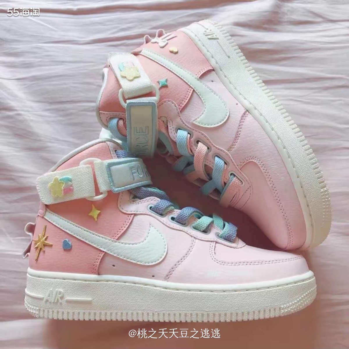 🍑Nike空军一号独角兽浅粉色  🍑以前不是很喜欢粉色，
