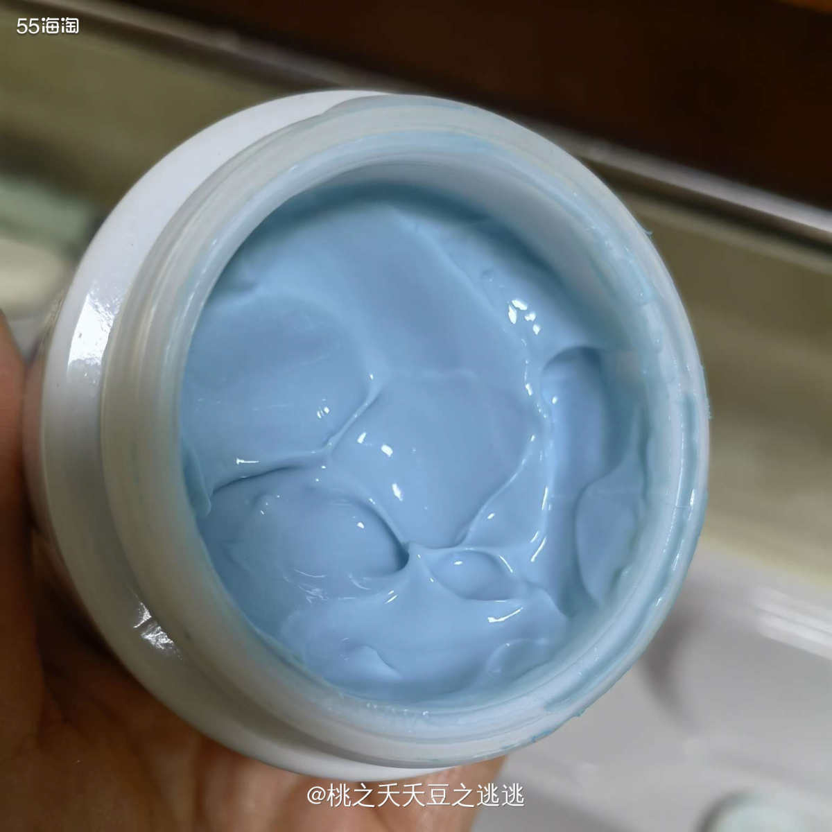 面膜打卡第15天，今天我又是的蓝色的～米蓓尔修复面膜。 🟠