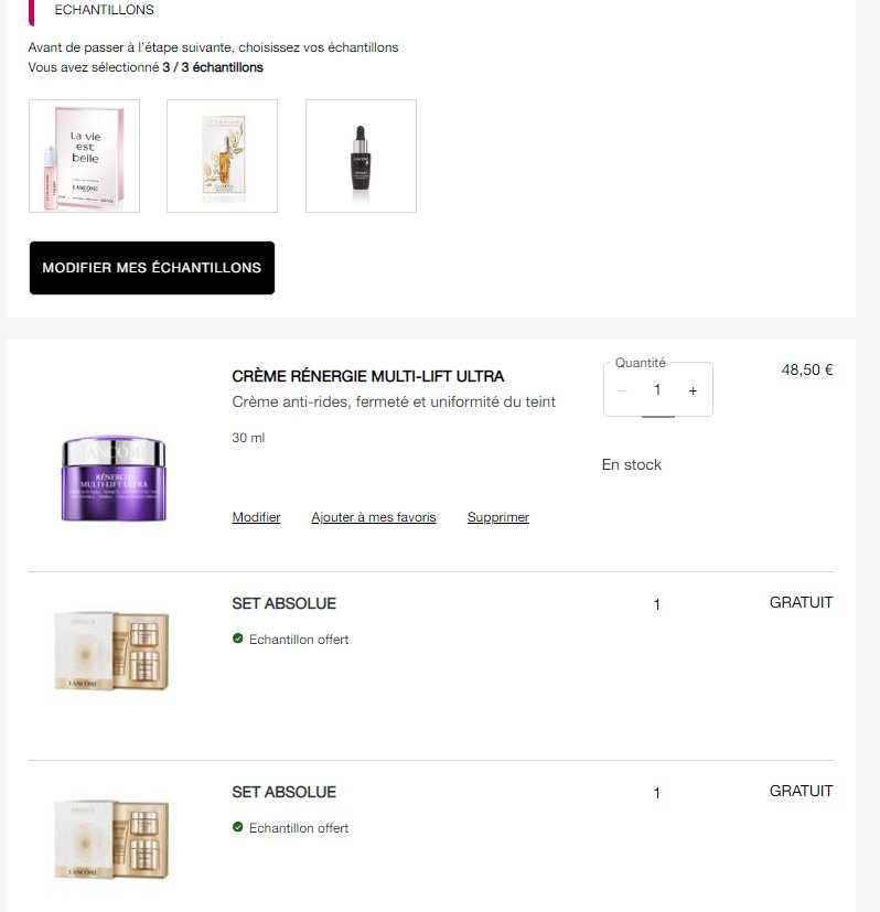 Lancome法国官网活动太给力了，无门槛送两套菁纯面霜礼盒