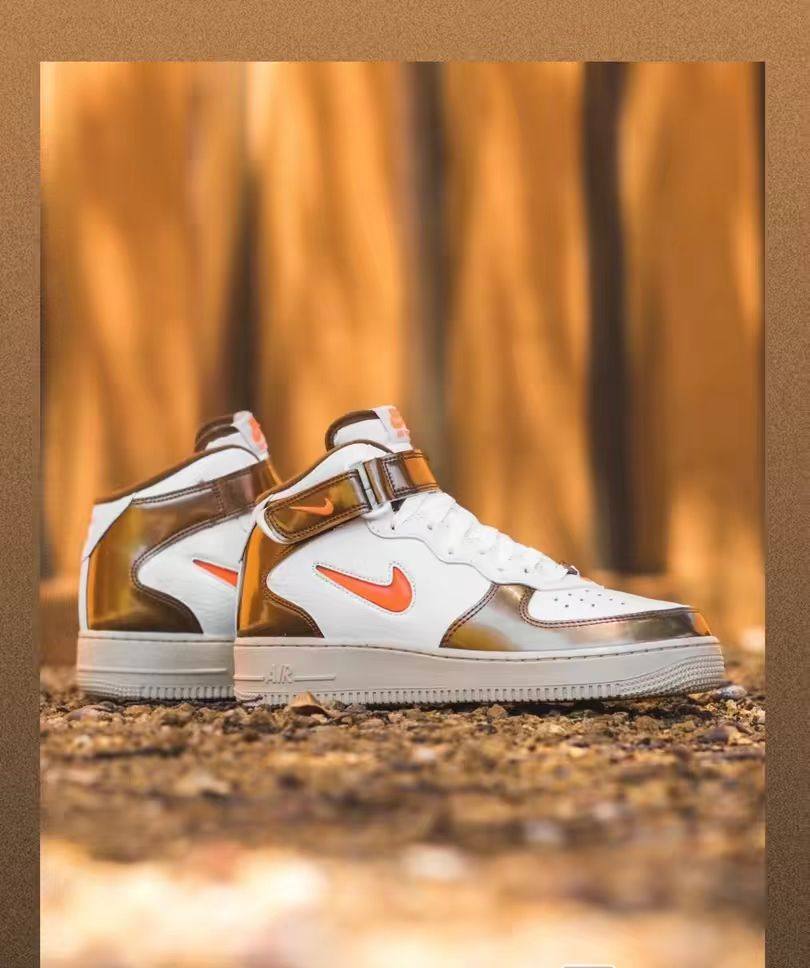 🌻Nike Air Force 1 Mid QS白金棕板鞋