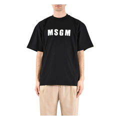 【22春夏新品】MSGM 男士印花Logo棉质 T 恤