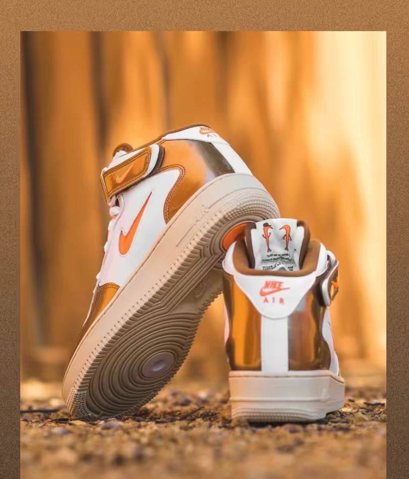 🌻Nike Air Force 1 Mid QS白金棕板鞋