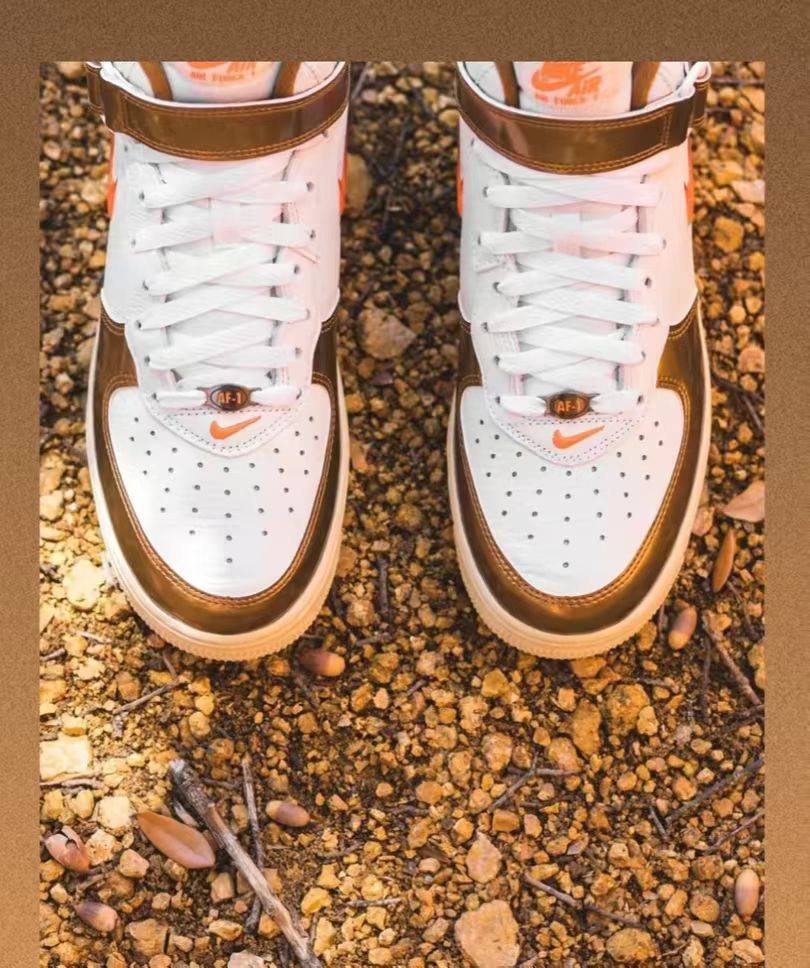 🌻Nike Air Force 1 Mid QS白金棕板鞋