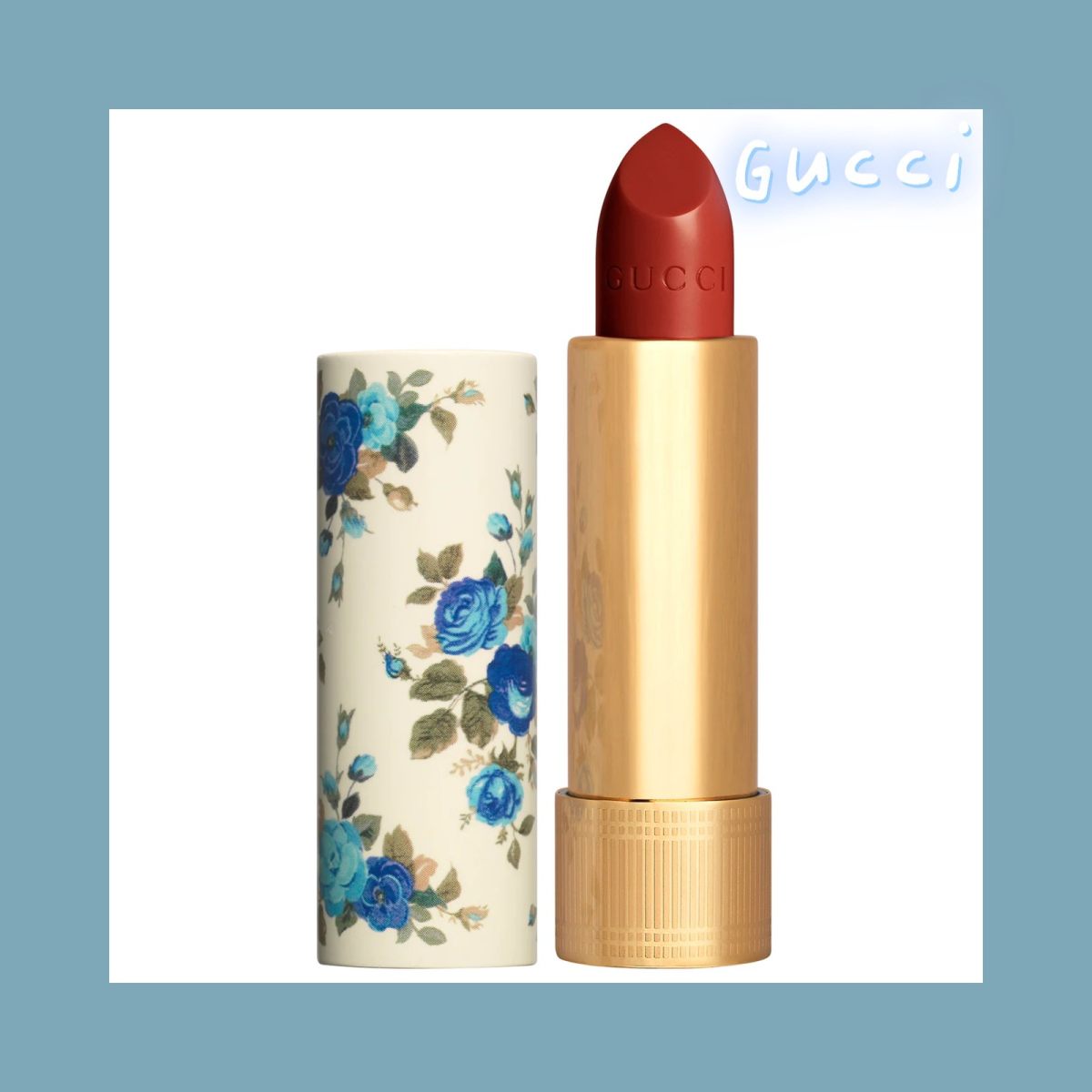 前两天逛着丝芙兰的口红，发现Gucci蓝碎花203还有少量库