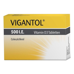 【任选6件包邮含税】VIGANTOL 500I.E 维生素D3 无氟 50粒