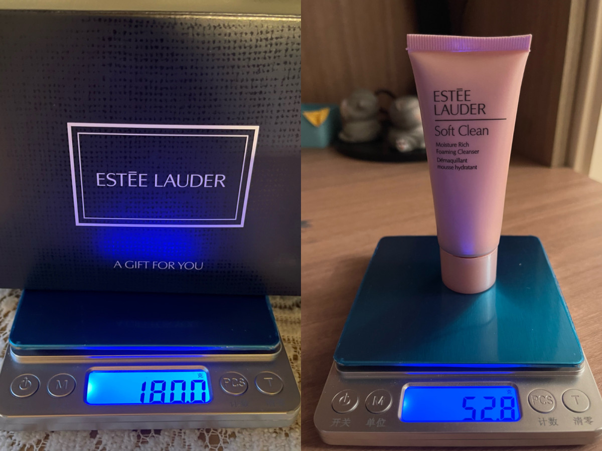 只有写写最近手上还没开封的产品的重量，称量出来比较准确一点。
