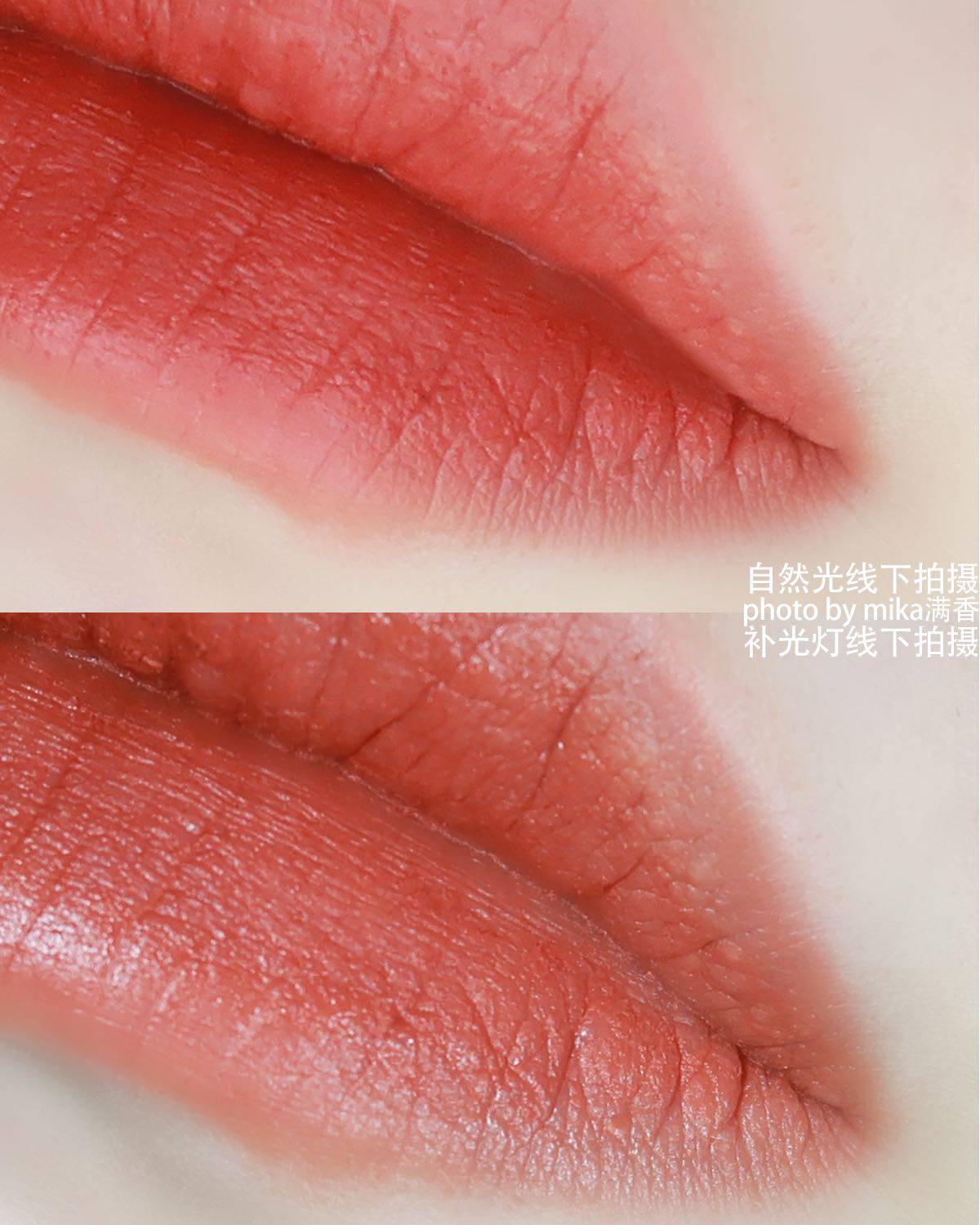 两款都是橘调的口红，黄皮配橘调口红就是最显白的！ 3ce的o