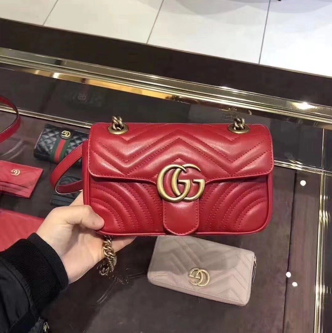 Gucci 马蒙mini 22cm 红色 国现特价｜💰89