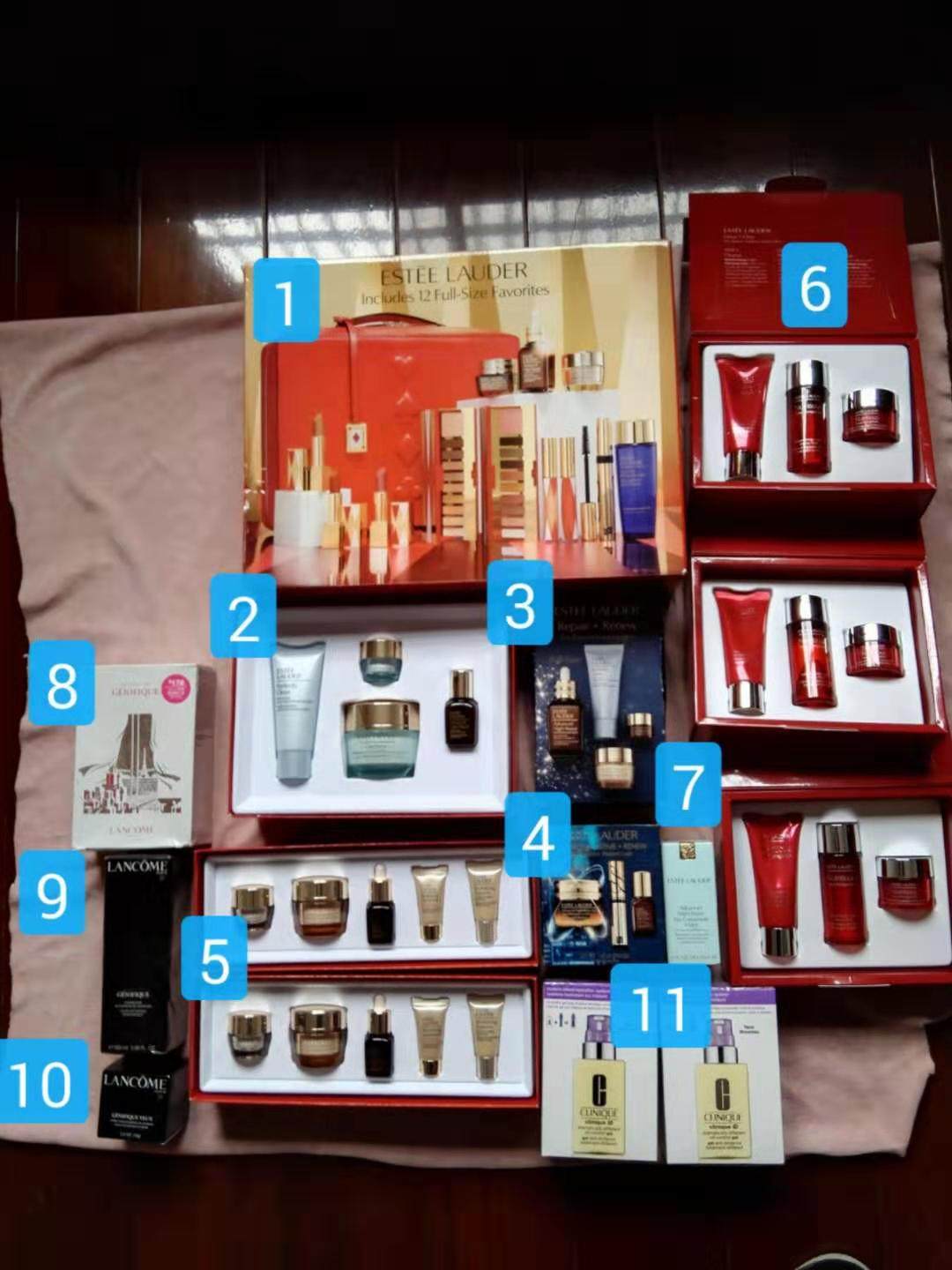 国外带回雅诗兰黛各种护肤品套，保证正品。买多价格可谈！ 平时