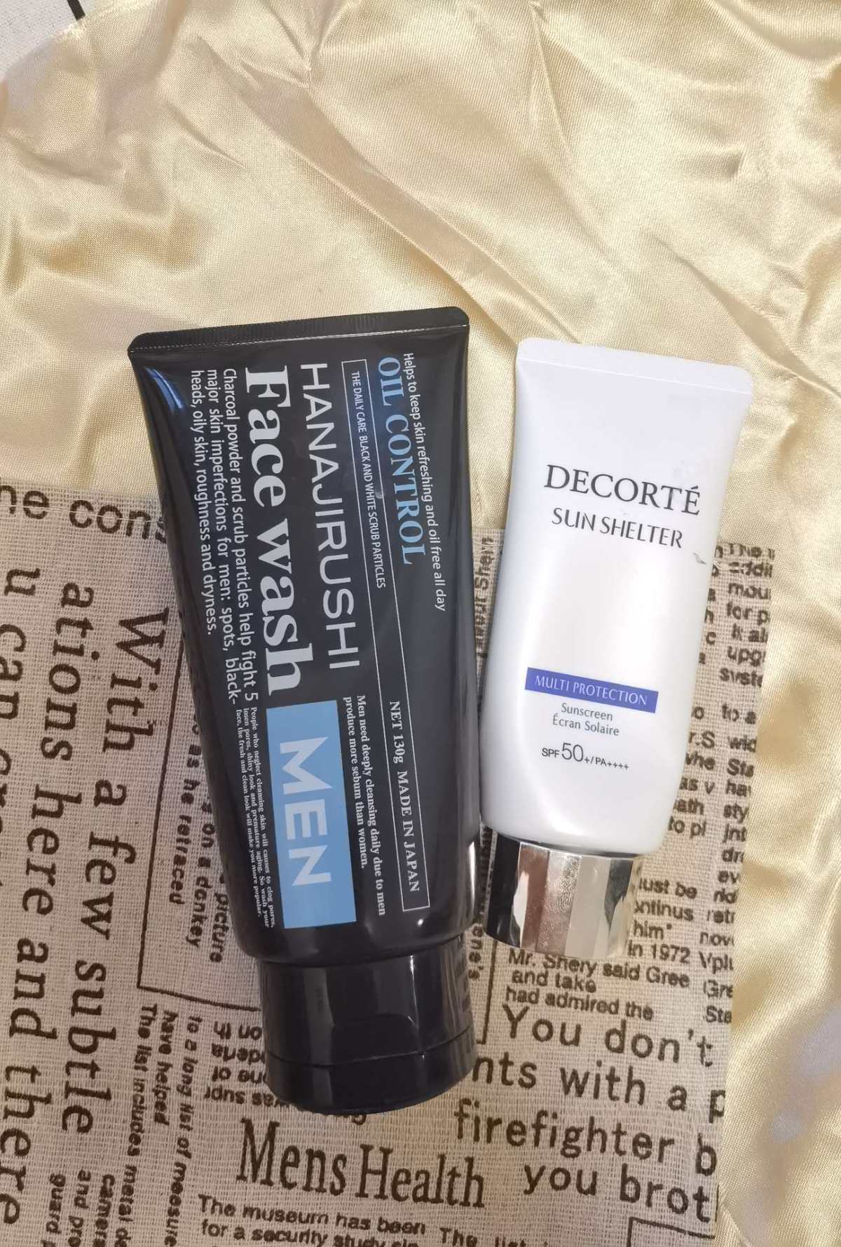 男士夏日估计用护肤品的特别少，洗面奶+霜，算是懒人组合吗😅