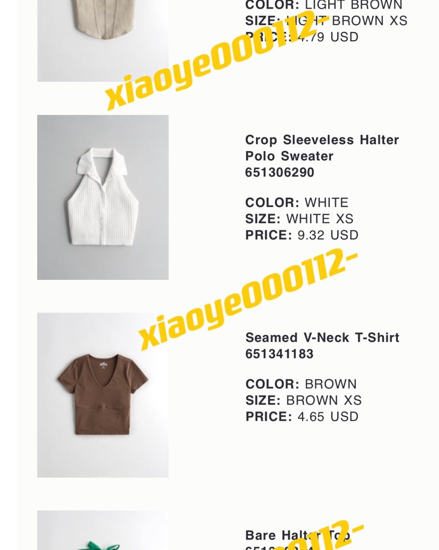 下单网站：hollister美国官网 下单商品：小吊带+短袖