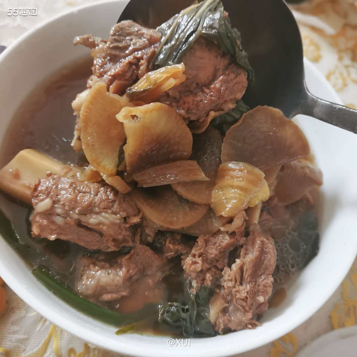 昨天我爸“投诉”最近肉肉吃得太少了，自己专门上网买了两斤牛肋