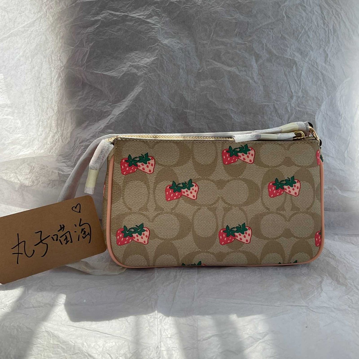 这一单开箱的是coach的草莓麻将包nolita19这一款。