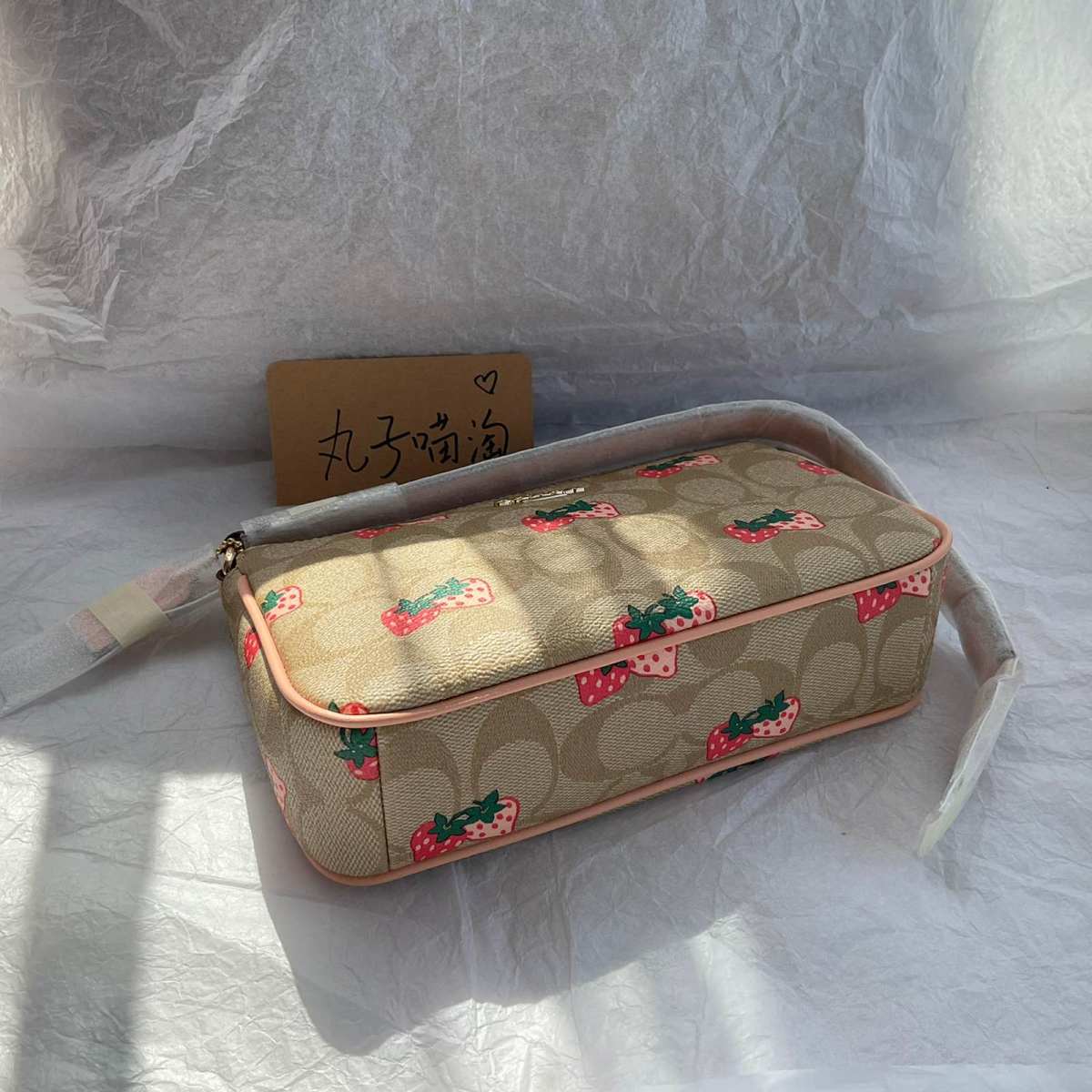 这一单开箱的是coach的草莓麻将包nolita19这一款。