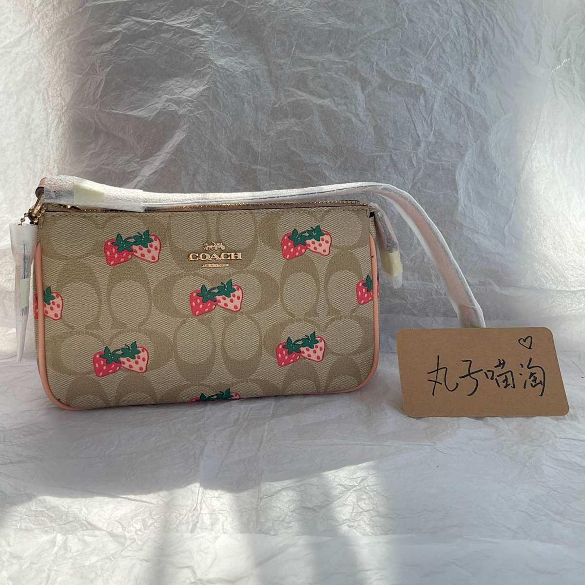 这一单开箱的是coach的草莓麻将包nolita19这一款。