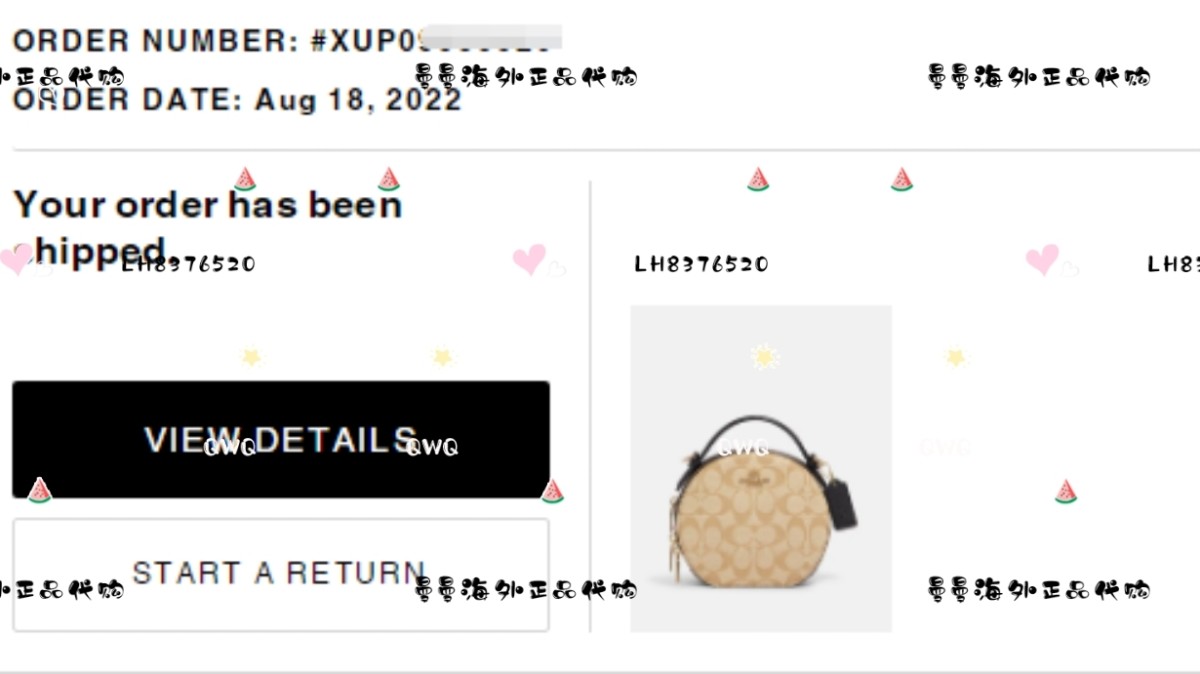 🌻剁手商品:Coach Canteen 🌻付款金额:＄1