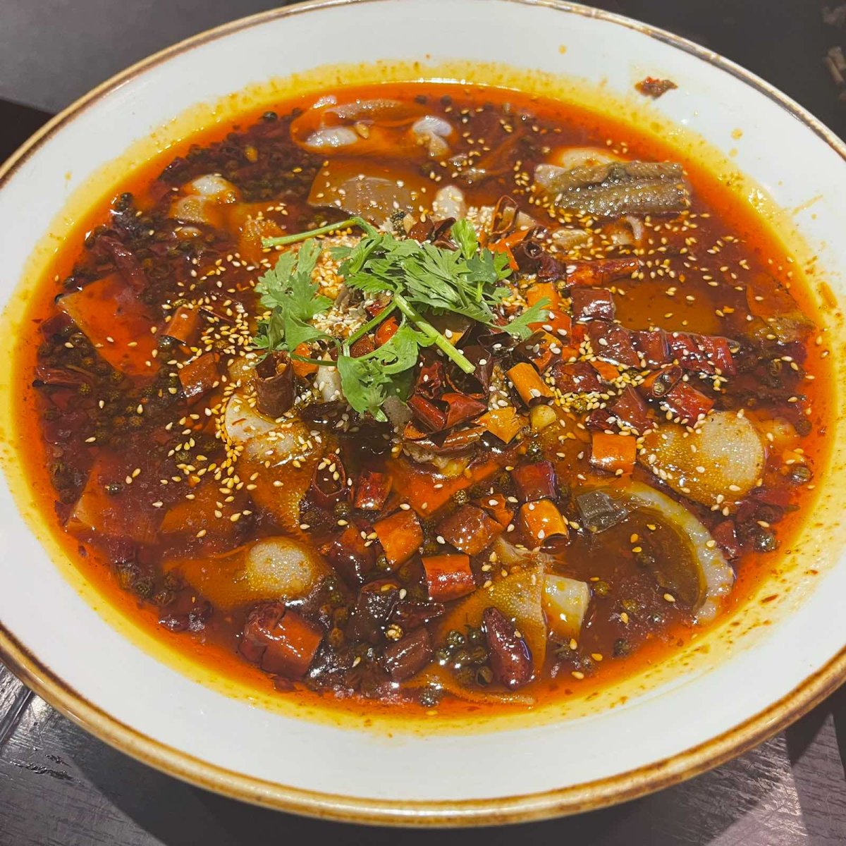 🌶️马伍旺是一家川菜馆 一直是以超大盘的辣子鸡出名。  �