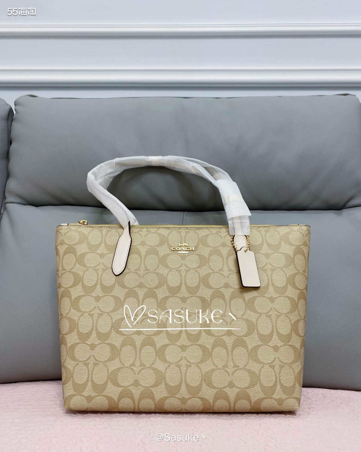 🌈Coach Outlet美国官网下单了Zip30奶茶色托