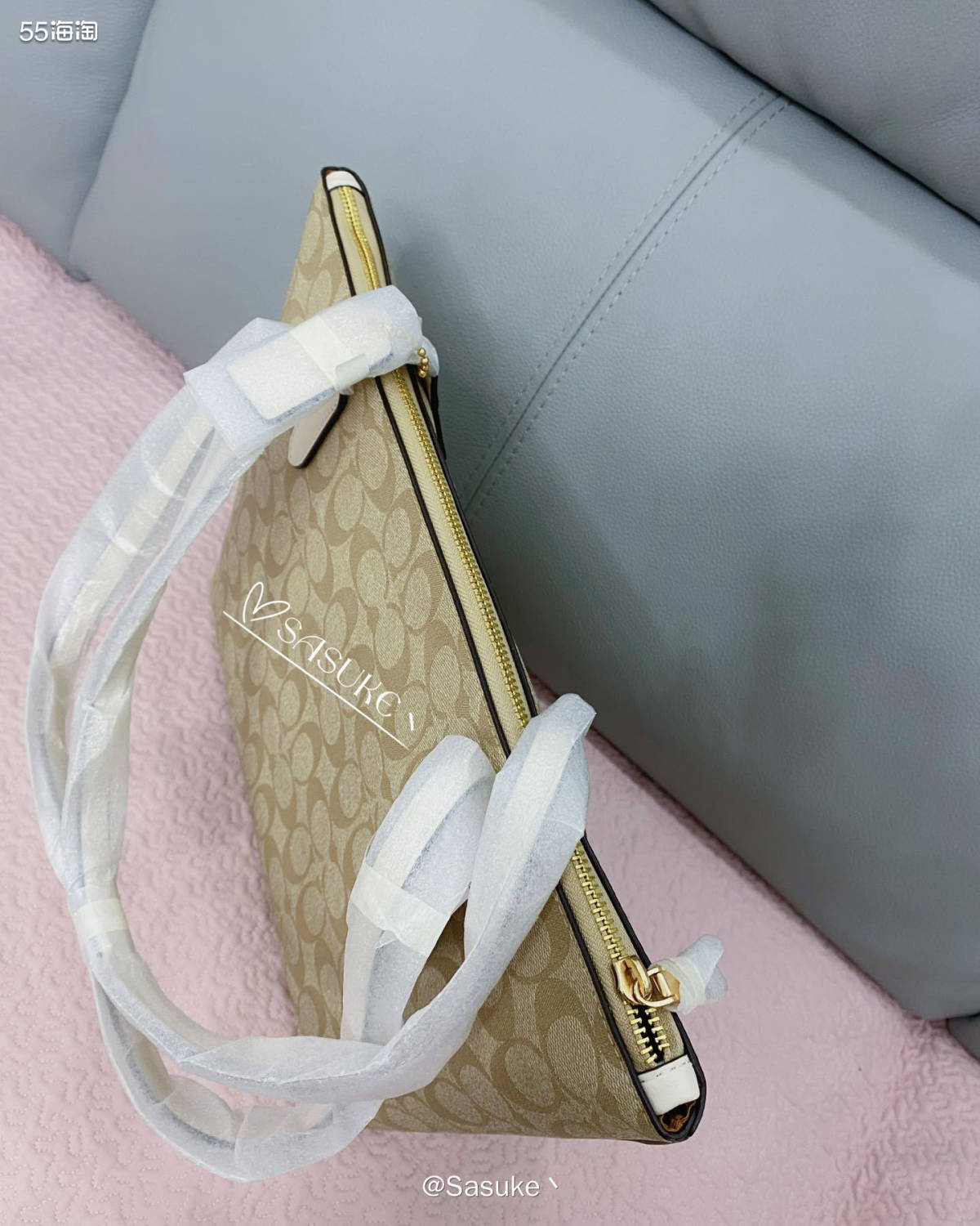 🌈Coach Outlet美国官网下单了Zip30奶茶色托