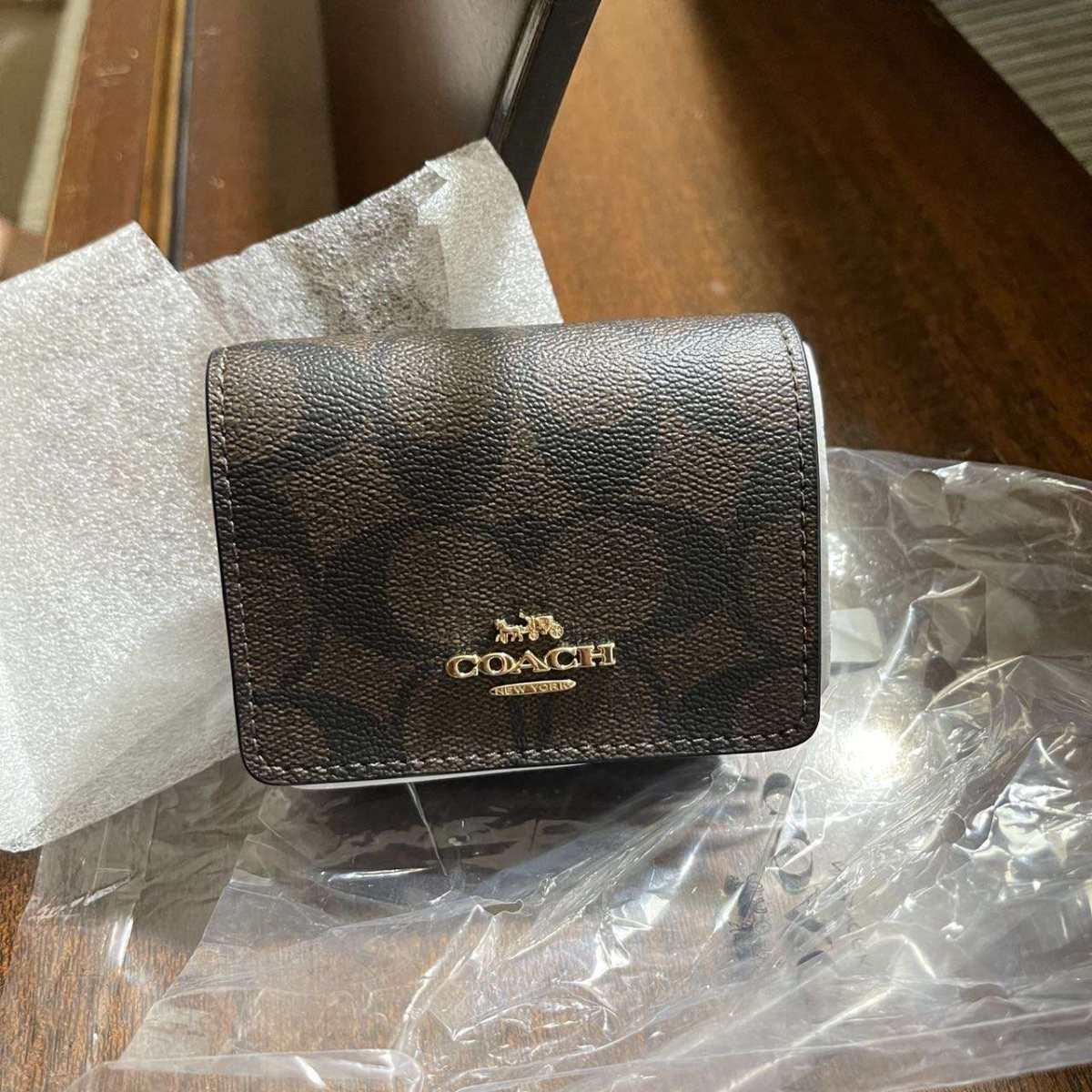 蔻驰COACH MINI WALLET 单肩斜挎迷你链条翻盖