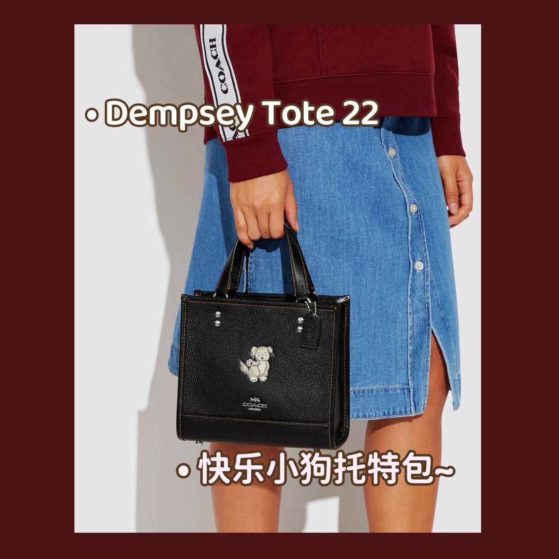 🌻购买商品:Dempsey Tote 22快乐小狗托特包 