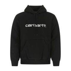 carhartt卡哈特 男士黑色印花logo连帽长袖卫衣运动衫