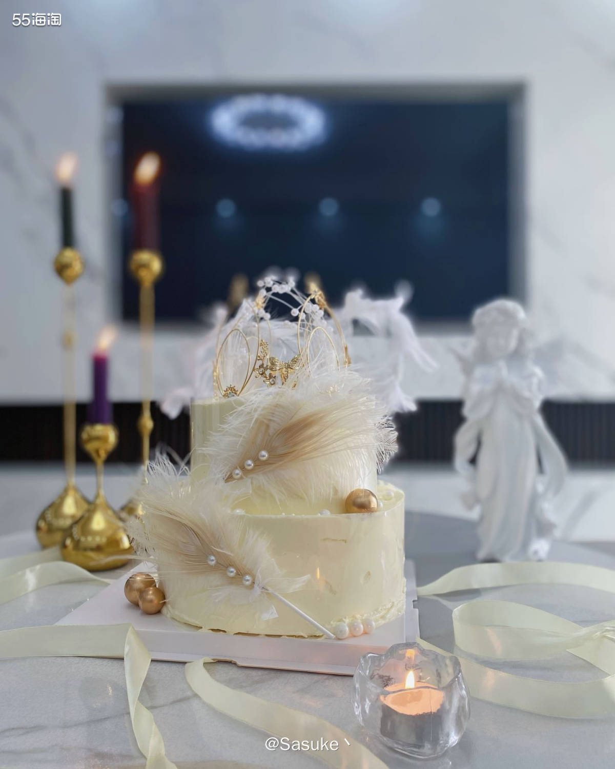 上个月给爸爸订了美金蛋糕，今天给妈妈来一个女神双层蛋糕，父母