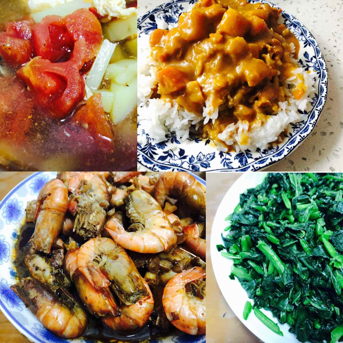 今天四菜一汤奔小康哈哈哈哈😂中午蒜泥油焖大虾🍤味道超级棒