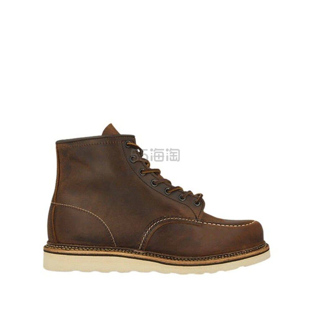 【经典款】Red Wing Shoes 红翼 1907 男士棕色复古方头工装靴Classic Moc 6 inch 1907