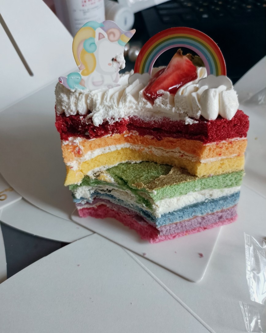 昨天在瑜伽馆附近85度C买了两个小蛋糕🧁，想着运动完还是不