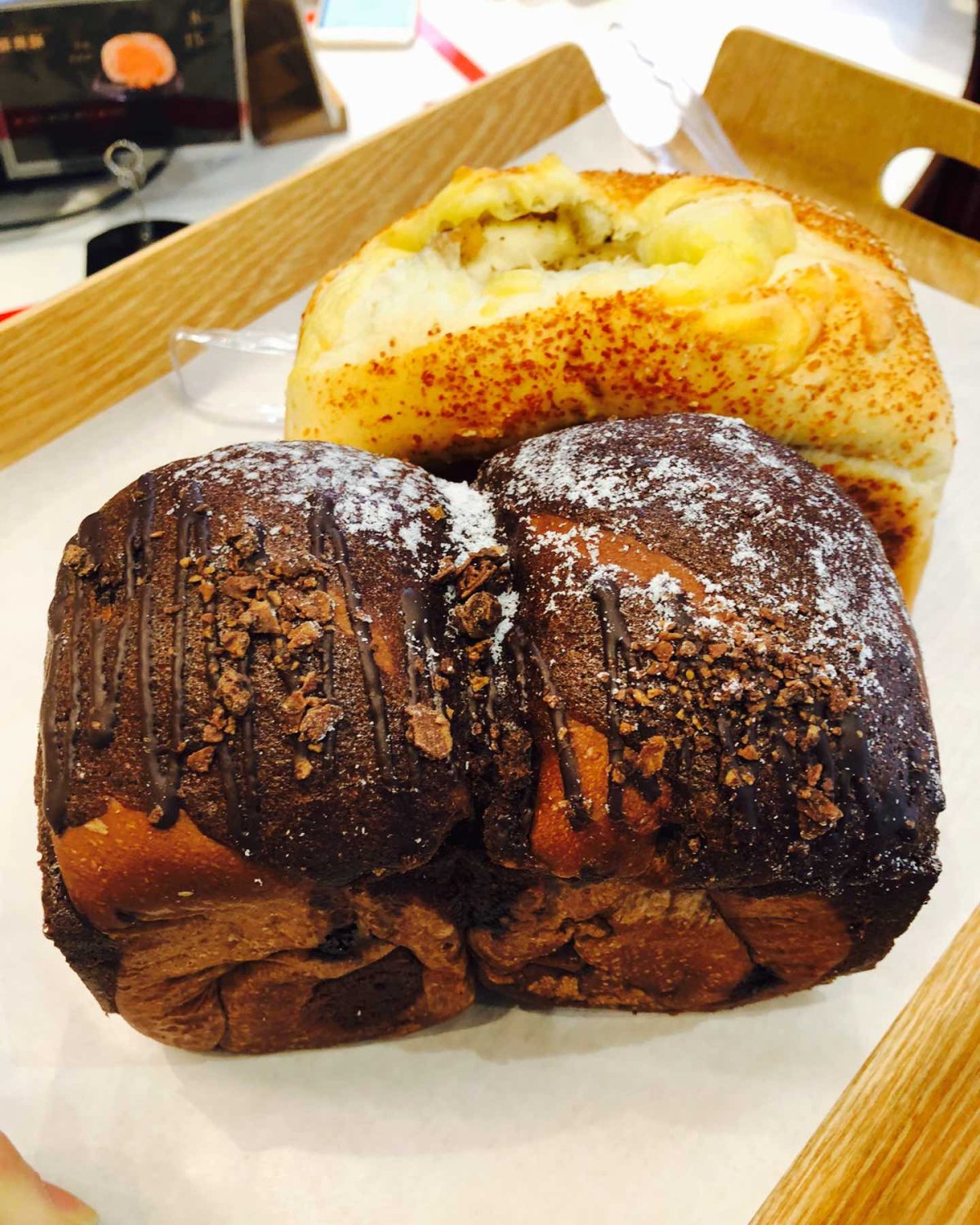 今天去新城市广场买了麦兮兮面包房的🍞，私人的烘焙店，但是做