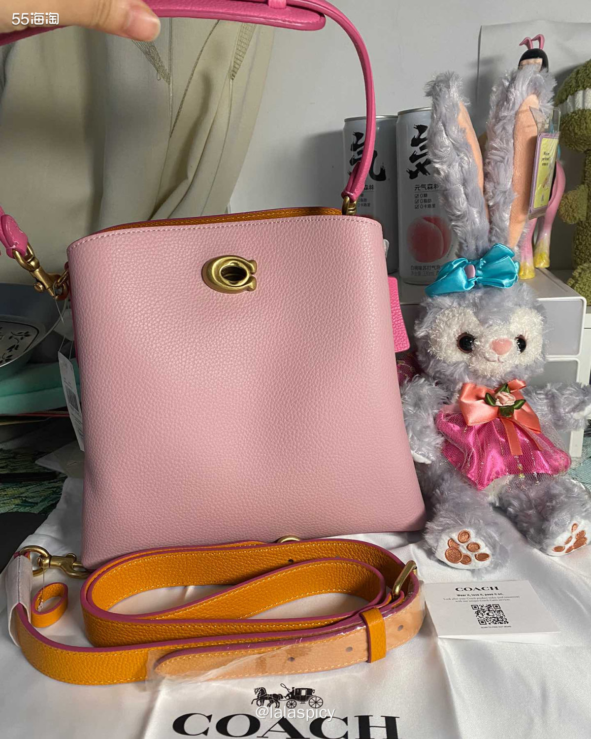 前段时间在布鲁鸣戴尔买下了这只粉水桶 走可乐送 没想到这次1