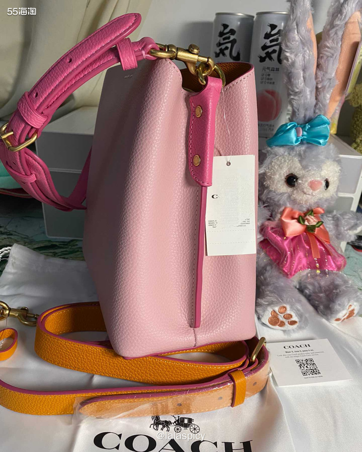 前段时间在布鲁鸣戴尔买下了这只粉水桶 走可乐送 没想到这次1