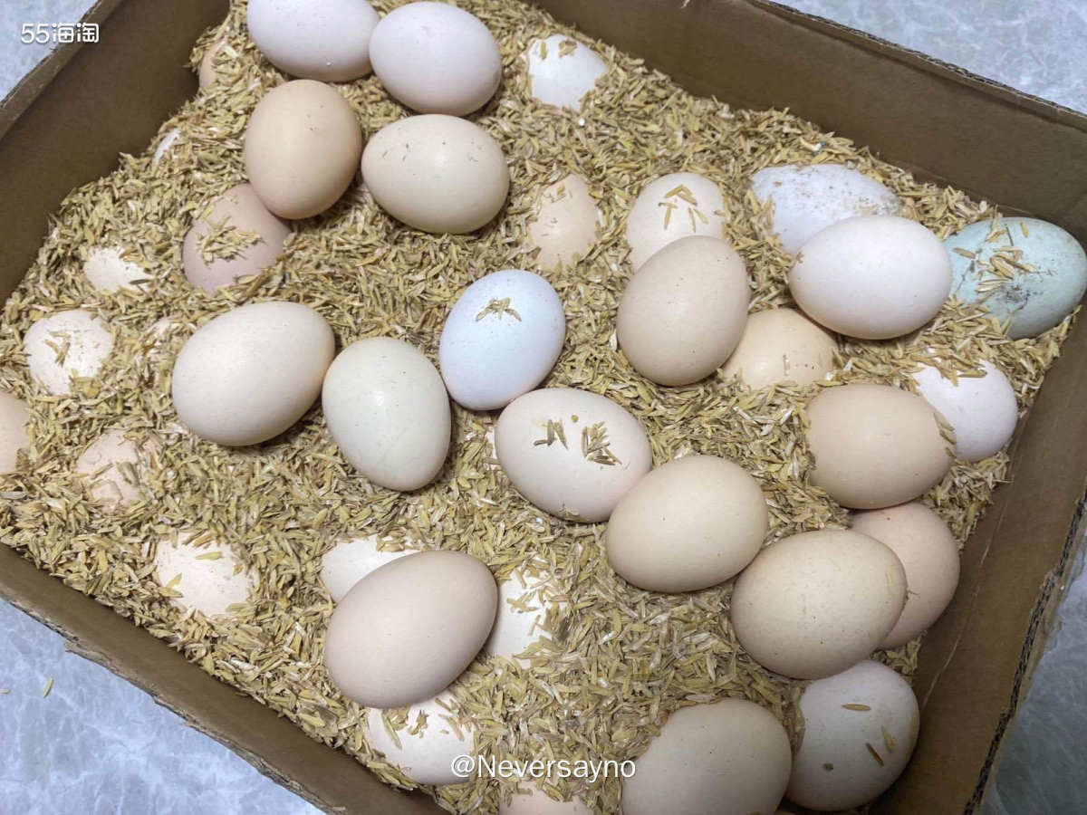 🛒下单佳致可生食土鸡蛋，不小心打碎一个蛋黄很不错  ▪️双