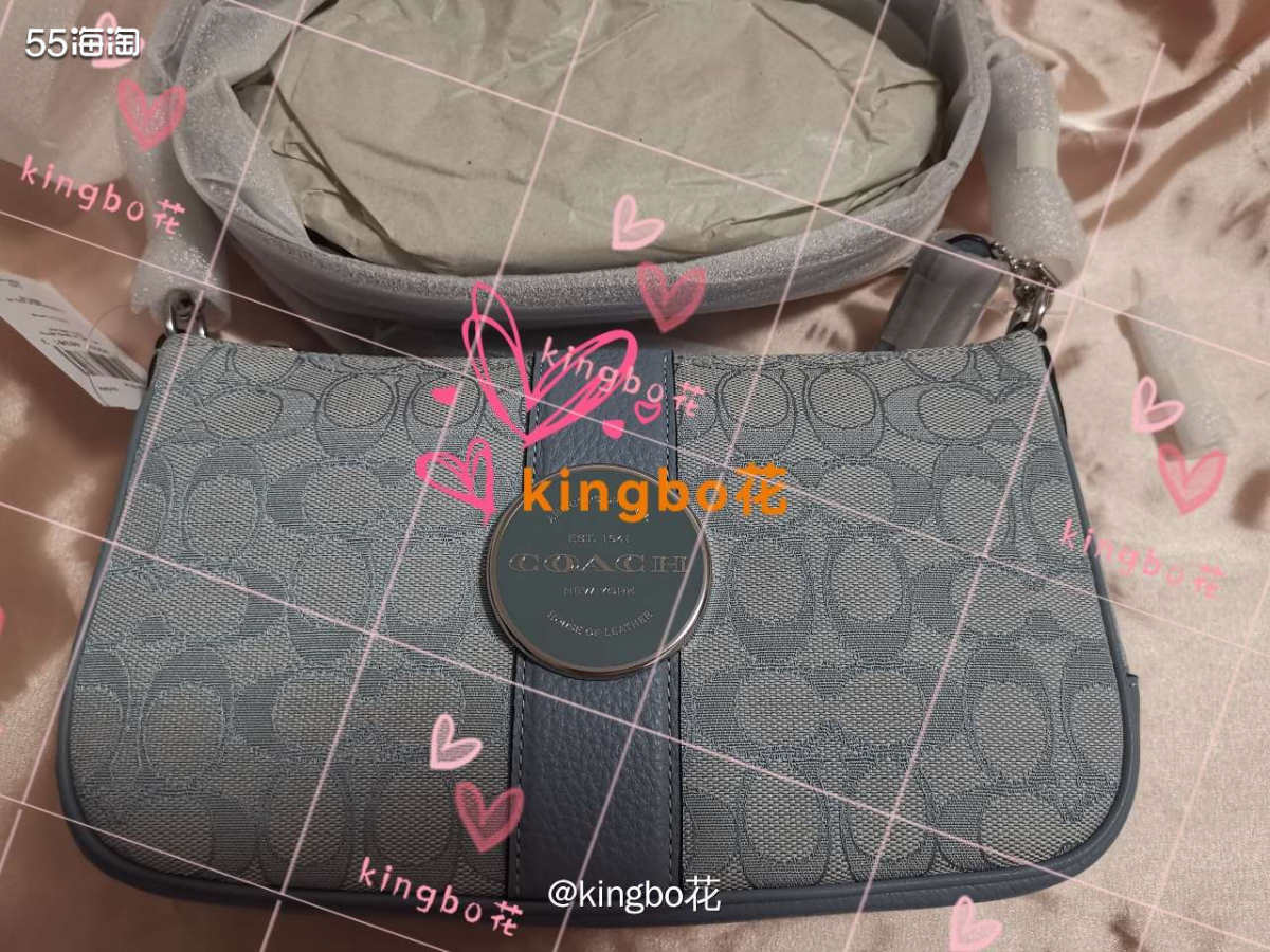 🔴开箱蔻驰lonnie，蓝色款腋下包也超好看啊！  🔶周