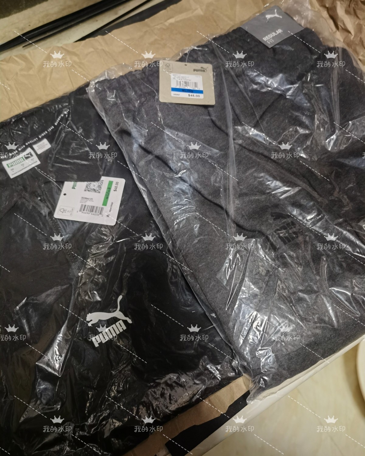 开箱，puma衣服和裤子~都是我先生的，所以毫无惊喜可言 美