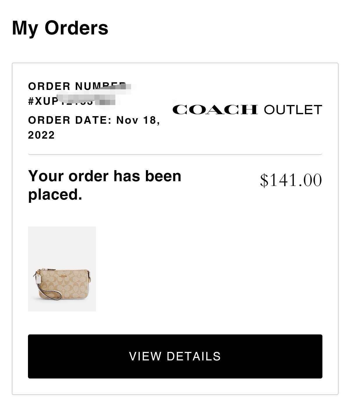 🔥蔻驰奥莱黑五活动值得买的一个款，断货了好像  ✅：下单网