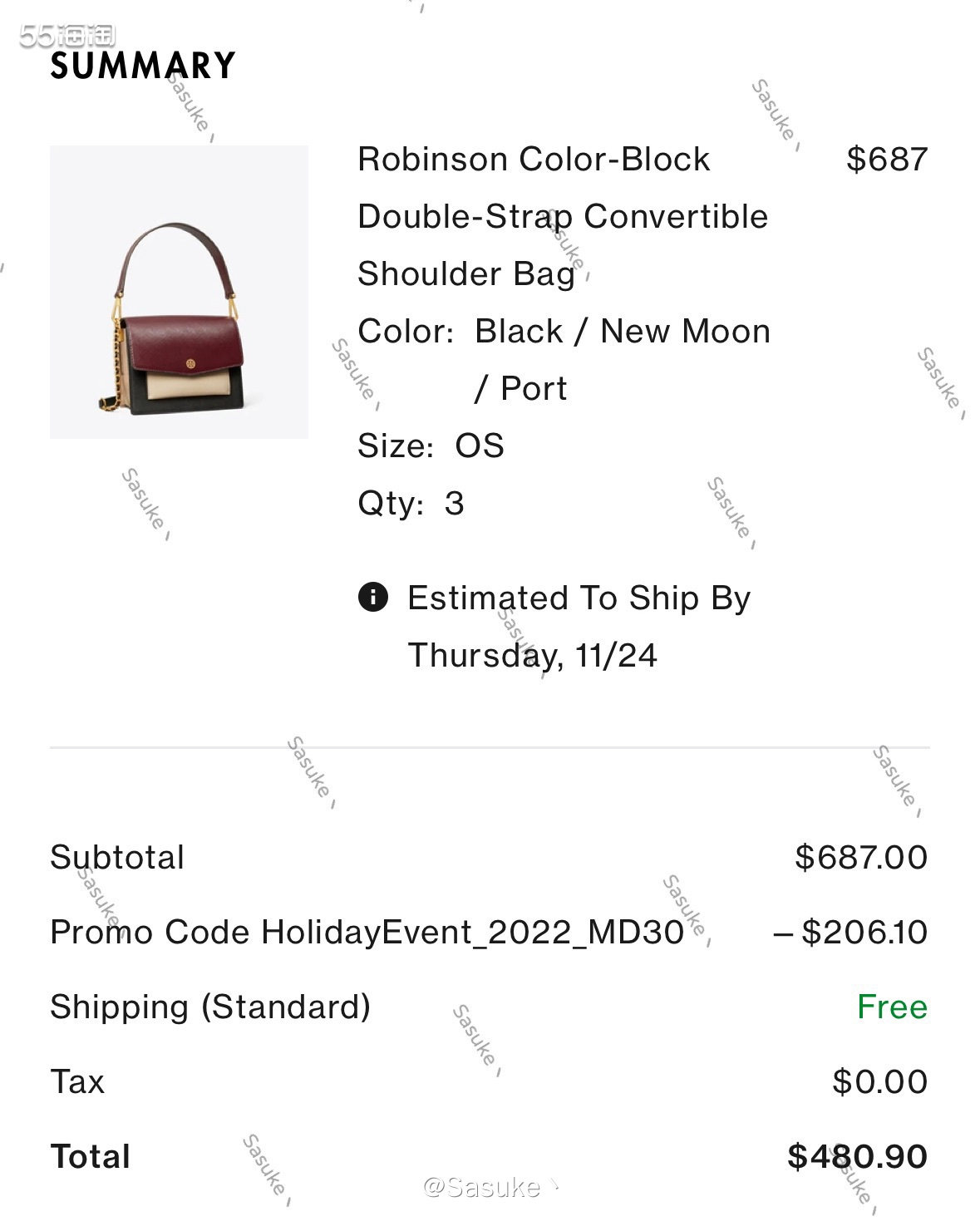 🌈ToryBurch美国官网黑五活动时这款一共下了7单，现