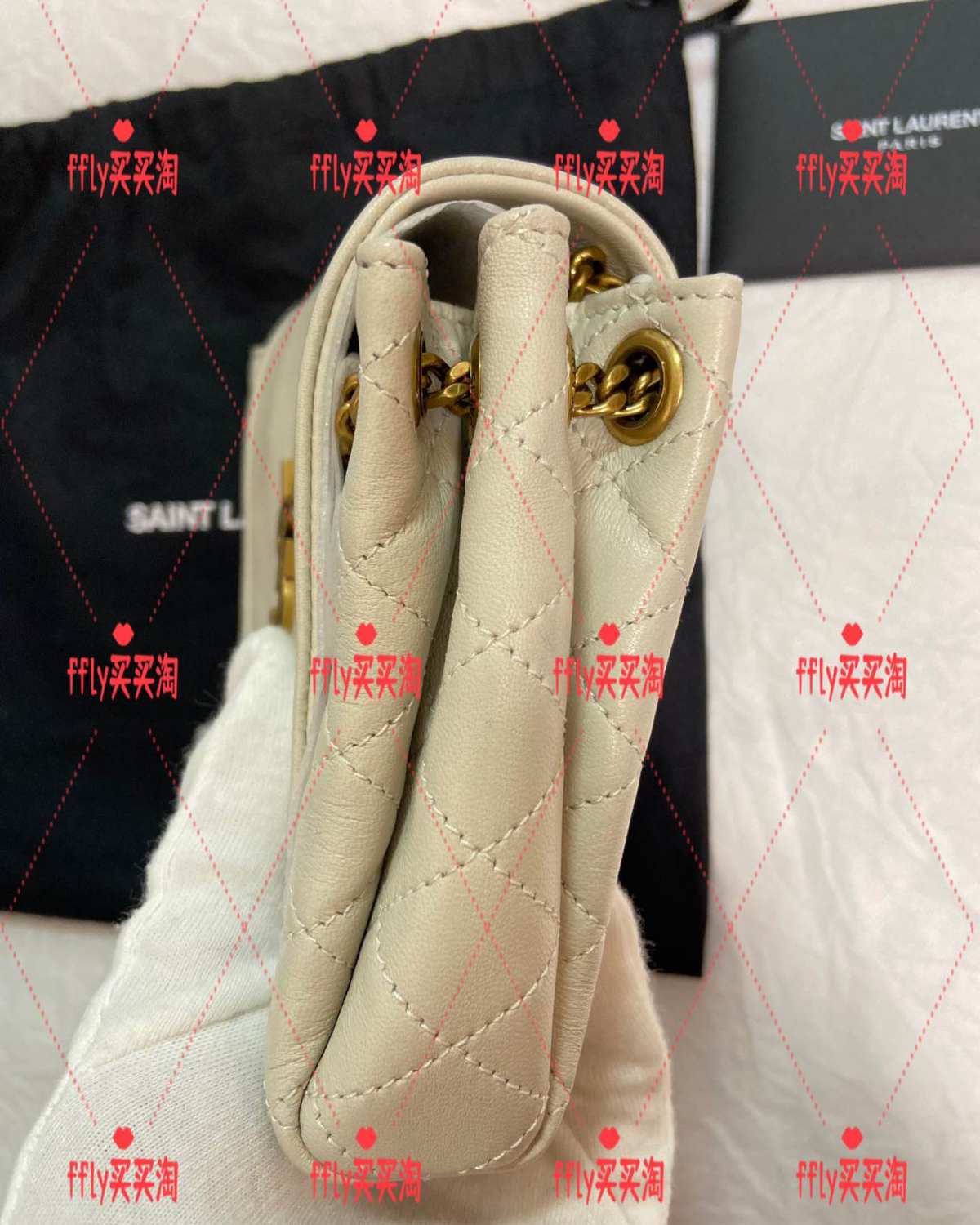 继续接预定 YSL Nolita mini白色 实物超级好看