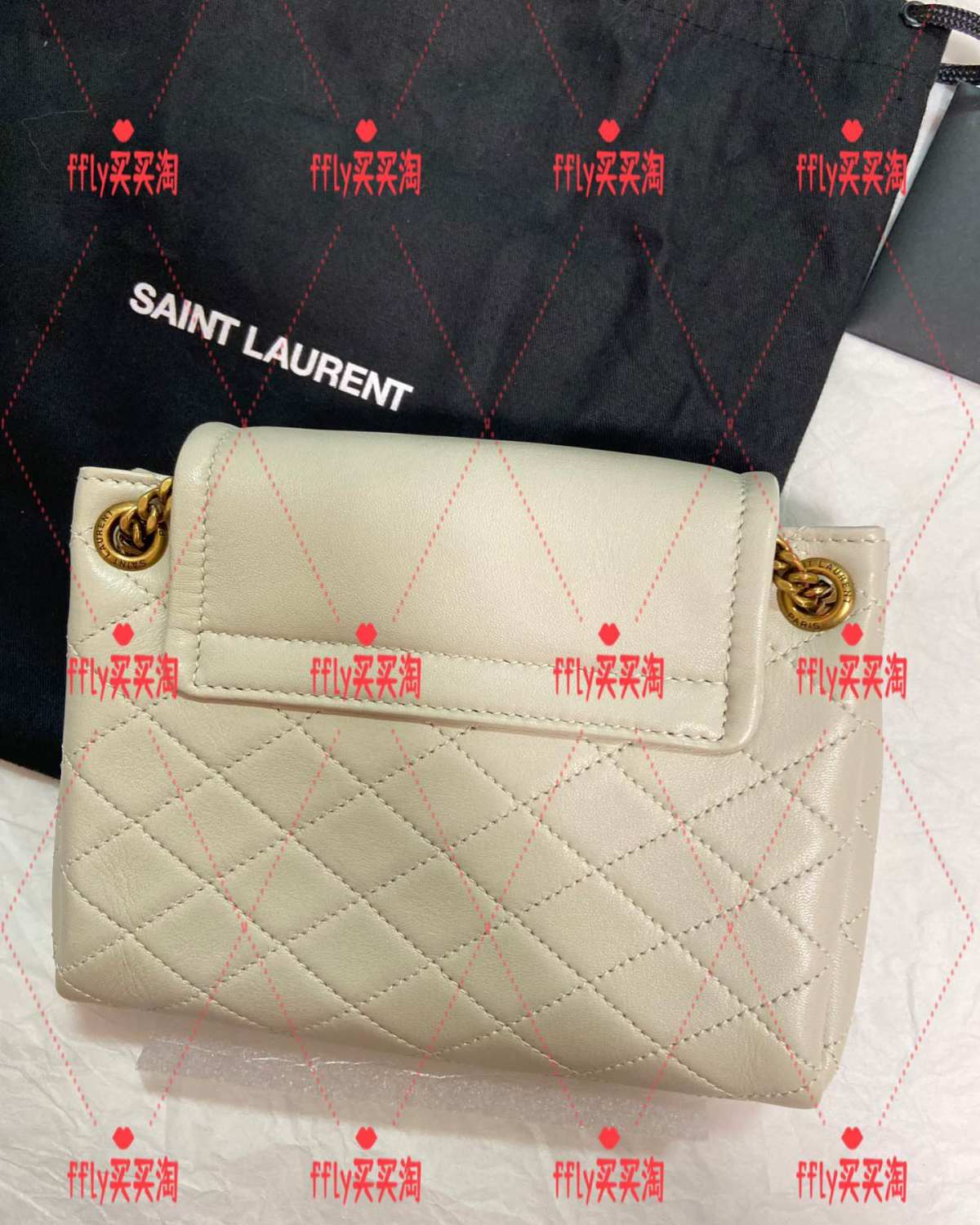 继续接预定 YSL Nolita mini白色 实物超级好看