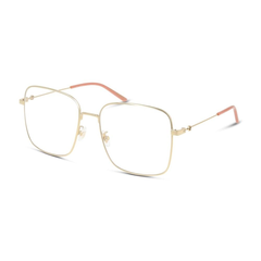 【明星同款-22年新品】GUCCI古驰 女士金丝镜框方框光学眼镜平光镜
