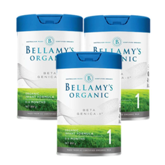 Bellamys 贝拉米有机白金版BETA GENICA-8超高端1段婴儿配方奶粉 0-6个月 800gx3 AY
