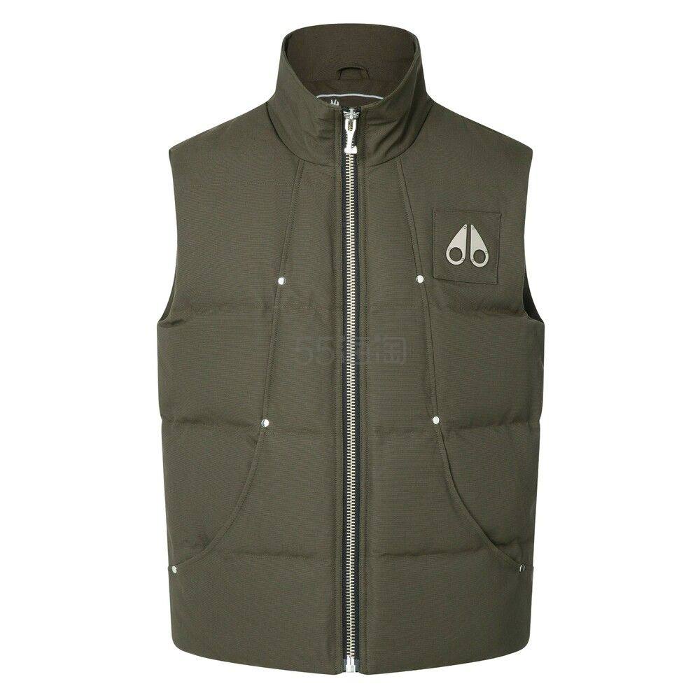 MOOSE KNUCKLES慕斯纳可兹 Montreal 男士墨绿色简约保暖羽绒马甲背心