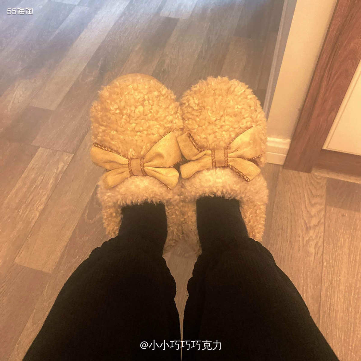 穿着我可爱的毛毛鞋拍的一张照片啦，哈哈😄  🔆小阳人那几