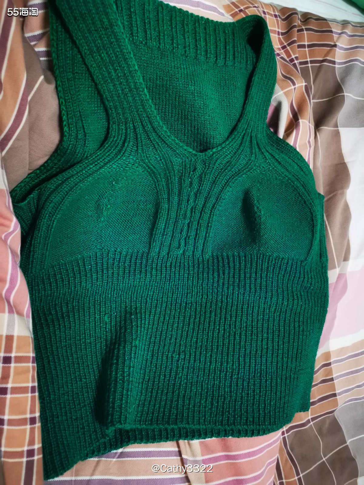 🌸这个手工毛线背心是我我舅妈的东北同事教我舅妈打的，正宗东