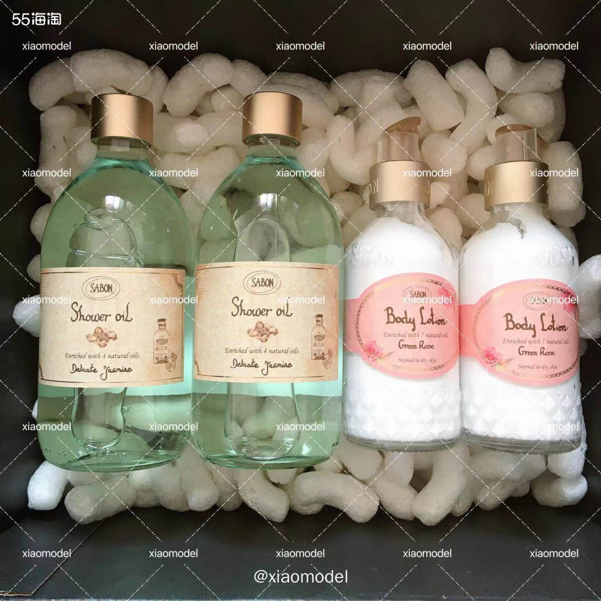 🔵这箱也是黑五在sabon官网买的，有沐浴油和身体乳，2单