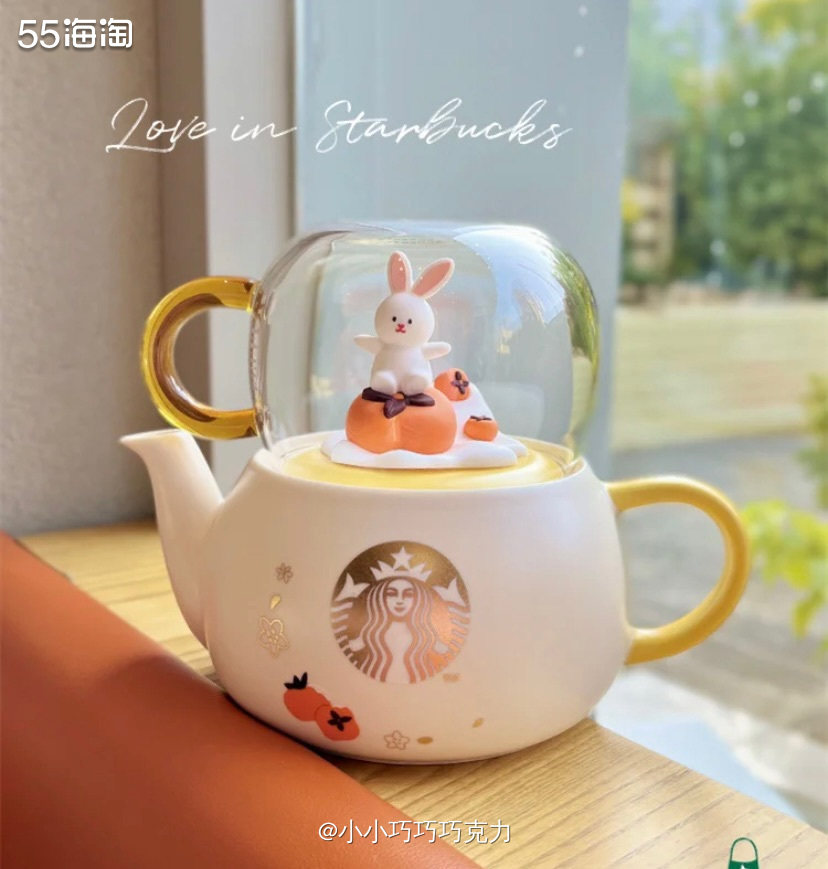 星巴克出了太多兔年限定的杯子茶具啦，我特别中意这一款柿柿如意