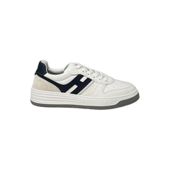 【23年早春新品】HOGAN H630系列 男士蓝标低帮复古板鞋运动鞋白/藏青/灰