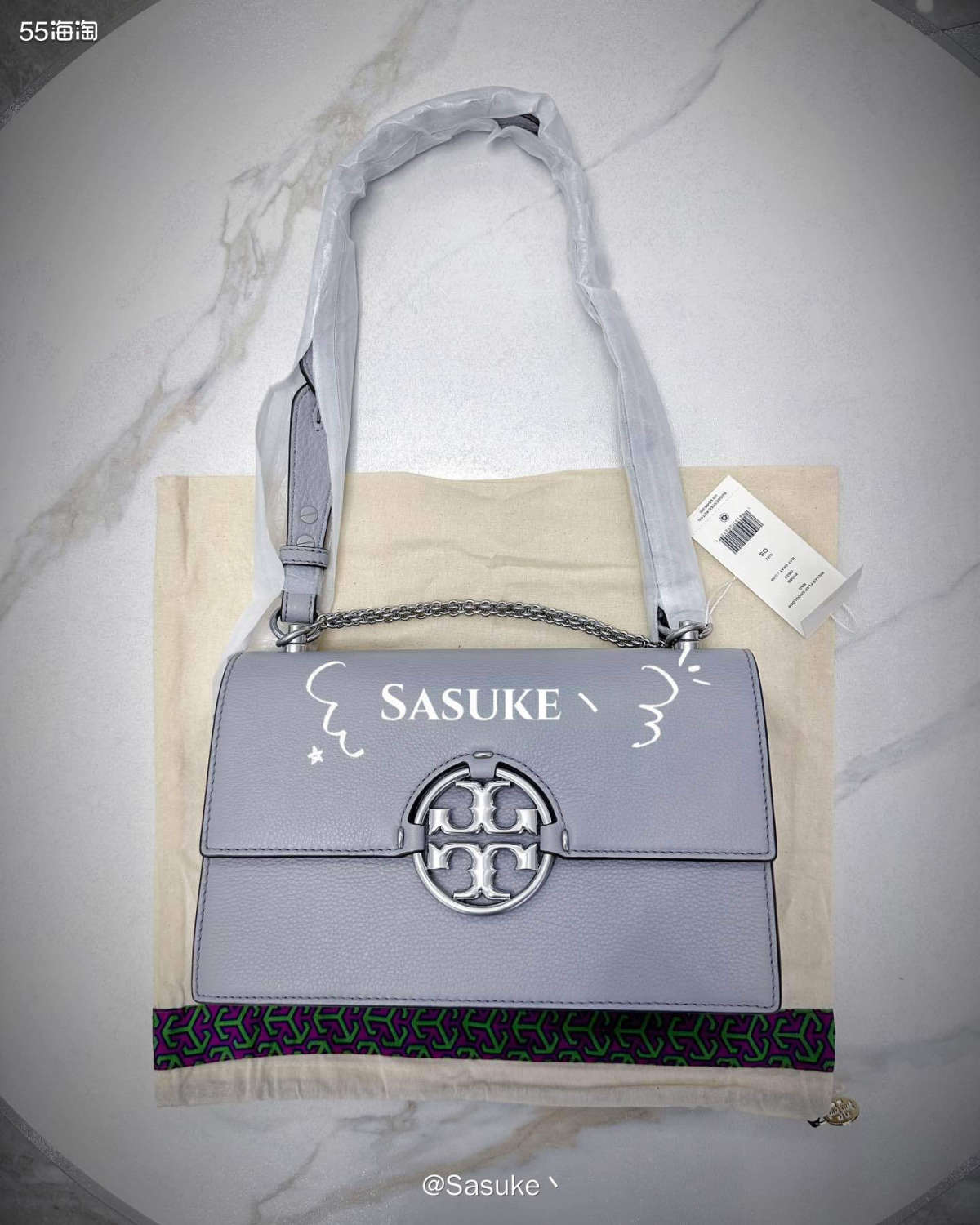 🌈ToryBurch美国官网下单大号Miller灰色风琴，