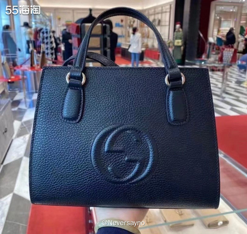 GUCCI SOHO系列手提包，薄荷绿浅浅一抹春的气息  �